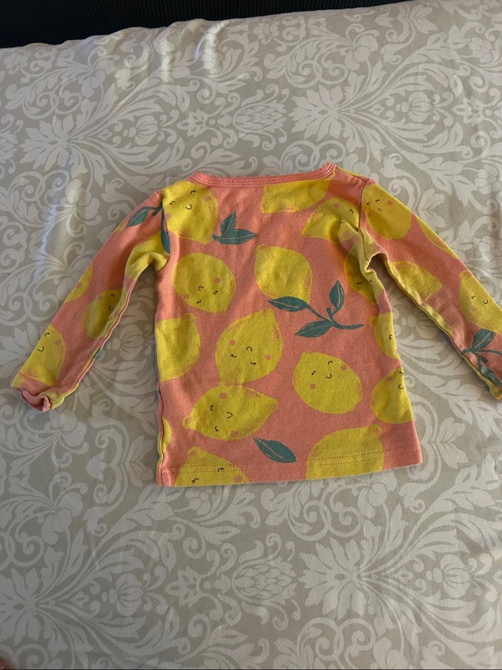 Carter's Pink and Yellow Lemon Print Two-Piece Pajama Set